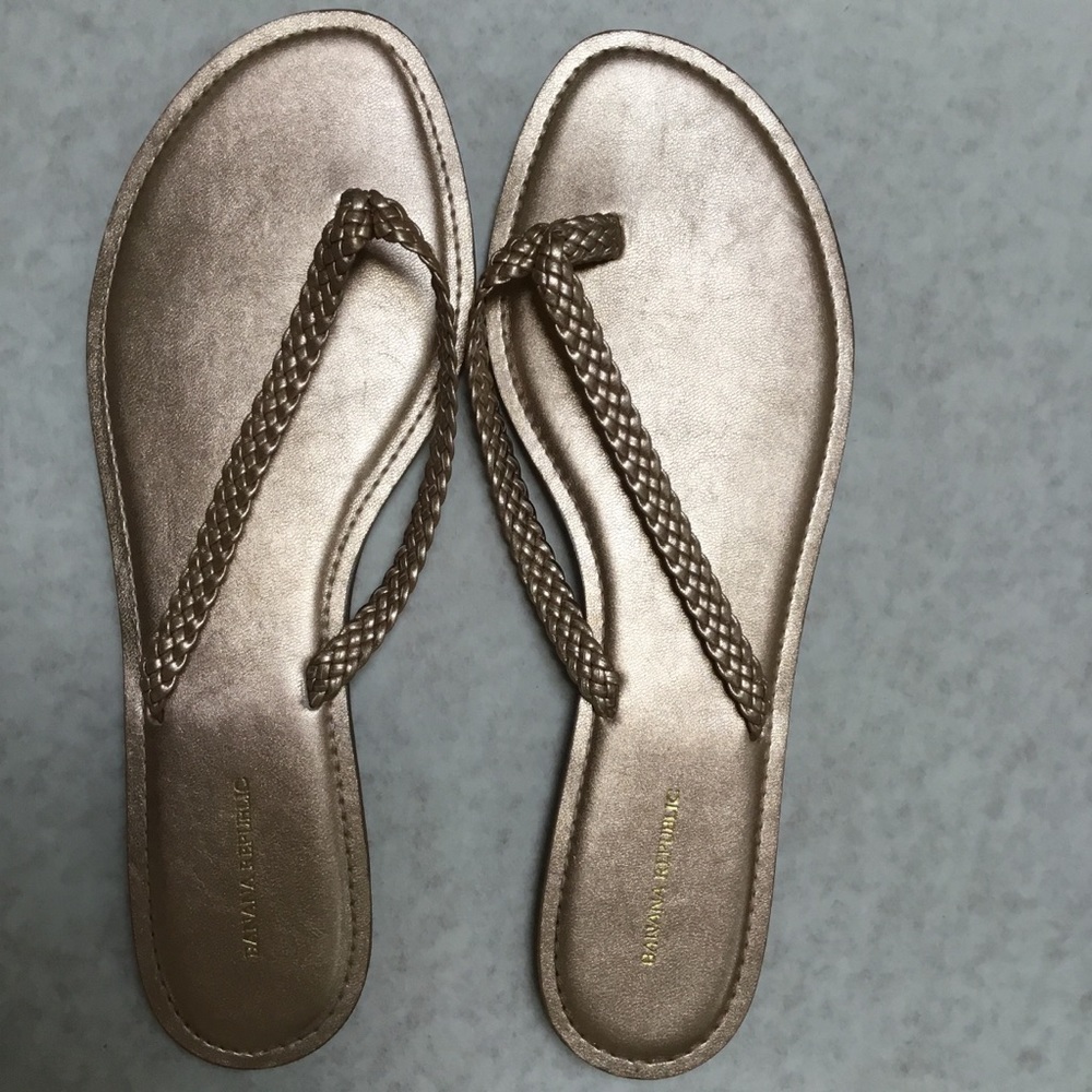 Banana Republic rose gold metallic sandals-10